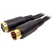 Cables Unlimited AUD-2100-25 S-Video SVHS Male to Female 4-Pin Cable (25 Feet, Black)