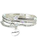 Psalm 23 Prayer Coil Bracelet