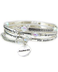 Psalm 23 Prayer Coil Bracelet