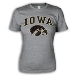 Iowa Hawkeyes Women's Ring Spun Short Sleeve T-Shirts - Big Arch and Logo
