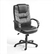 High Back Executive Chair with Knee Tilt Black Leather