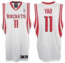 Yao Ming White adidas NBA Authentic Houston Rockets Jersey
