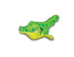 Pack of 2 Green and Yellow Crocodile Outdoor Patio Summer Beach Towel Clips 5"