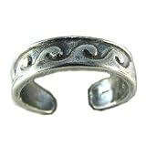 Hawaiian Ocean Waves Sterling Silver Toe Ring