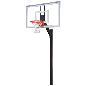 First Team Legacy Nitro In-Ground Basketball Hoop with 60 Inch Glass Backboard by 
