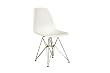 Baxton Sutdios Isidora White Chairs with Wire Base, Set of 2