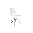 Baxton Sutdios Isidora White Chairs with Wire Base, Set of 2