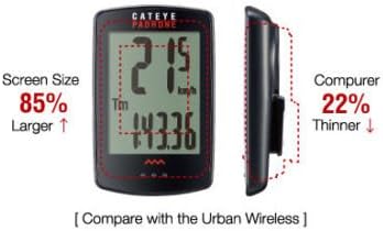 Cateye Padrone Cycling Computer CC-PA100W - Largest Display Available