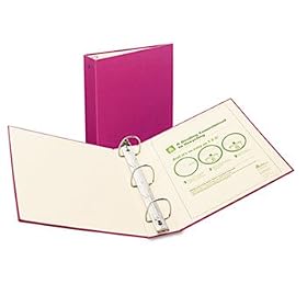 Recyclable Ring Binder With EZ-Turn Rings, 3 Capacity, Red