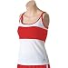balle de Match Sunset Women's Tennis Tank Top - White/Red - W08309-RDW