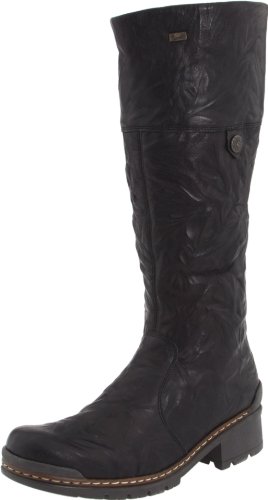 Rieker 74372 Sybille 72 Boot,Black Leather,41 EU (Womens 9.5 M US)