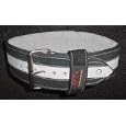 Medium - 13mm X 4" Black w/Gray Stripe Single Prong Powerlifting Weight Lifting Belt
