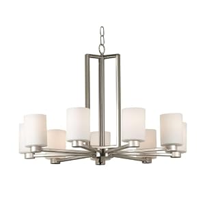 Kenroy Home 10189BS Encounters 9-Light Chandelier, Brushed Steel