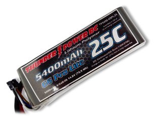 Thunder Power RC G6 Pro Lite 25C 5400mAh 4-Cell/4S 14.8V Lipo Battery