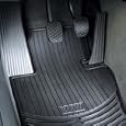 BMW 5 Series All Weather Front Rubber Floor Mats (2004+) - Black