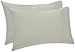 Amazon Brand – Pinzon 400-Thread-Count Hemstitch Egyptian Cotton Pillowcases - King, Sage (Set of 2)