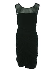 Apparel: Maitai Sleeveless Ruched Dress Black 3X