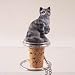 Silver Tabby Cat Bottle Stopper