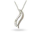 0.35CTW Diamond Journey Pendant In 14K White Gold