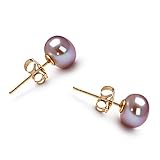 Lavender 6-7mm AAA Freshwater Pearl Earring Set