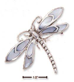 Childrens Toyshop  Jewelry : Sterling Silver Dragonfly Pin With Mother Of Pearl Wings