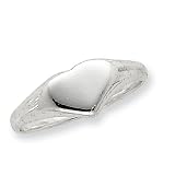 Sterling Silver Heart Signet Ring