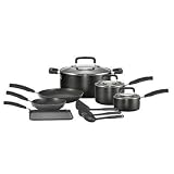 T-Fal 12 Piece Cookware Set Black