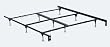 Clamp Style Queen/Cal King/East King Adjustable Waterbed Frame with 9 Legs and Super Glides By Hollywood Bed Frame
