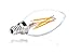 Hyperikon® LED Filament Candle 4-Watt (40-Watt Equivalent), Blunt Tip, Small Base (E12), 2300K (Amber Glow), 340°-Beam Angle, Dimmable - (Pack of 6)