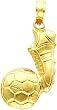 14K Gold Soccer Ball & Cleat Charm