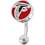 NFL Logo TOP Mount CURVED Belly Ring - Atlanta Falcons - B0002VFVIS