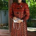 Silk dress, 'Golden Splendor'