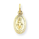 14k Miraculous Medal Charm