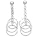 1 Chain Drop/3 Rings Post Earrings