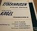 Classical Music : Stockhausen: Zyklus; Refrain / Kagel:Transicion II