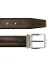 Moreschi Orly - Dark Brown Central Stitched Calf Leather Belt