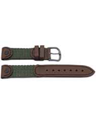 Swiss Army Brown and Olive 16mm Ladies Leather and Nylon Watch Band