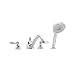 Hansgrohe 06112 Limbo 4 Hole Tub Filler Trim With Scroll Handles & Handshower (Requir...