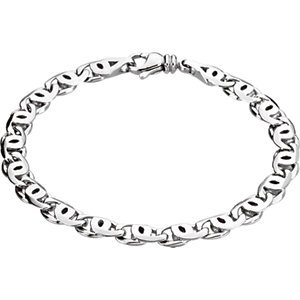 Genuine IceCarats Designer Jewelry Gift Platinum Gents Bracelet. 07.00 Mm;P;Gents Bracelet Gents Bracelet In Platinum