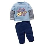Blue Zoo Baby- Pale blue guitar top and joggers