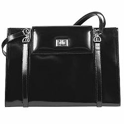 Pratesi Leather Business Bag w/ Interior Lighting Black