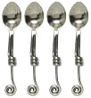 Decorative Condiment Spoon with Spiral Handle Set of Four