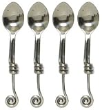 Decorative Condiment Spoon with Spiral Handle Set of Four