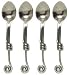Decorative Condiment Spoon with Spiral Handle Set of Four