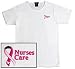 Nurses Care Pink Ribbon Short Sleeve Embroidered Tee - Great Nurse Gift!