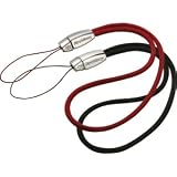 Authentic OEM BlackBerry 8830 Silver Phone Custom Wrist Straps / Lanyards two pack. (Red and Black) RIM