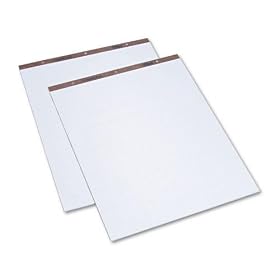 TOPS 7903 Drilled Easel Pads, 27 x34, Plain White Bond, 50 Sheets/Pad, 2 Pads