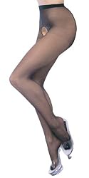 Sheer Nylon Crotchless Pantyhose