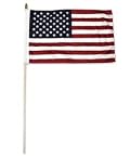 US Premium Supertough Outdoor 12in x 18in Stick Flag - US Made