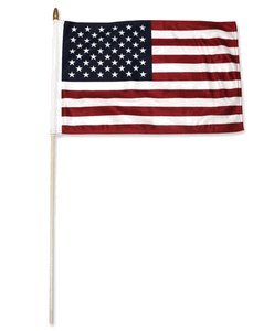 US Premium Supertough Outdoor 12in x 18in Stick Flag - US Made